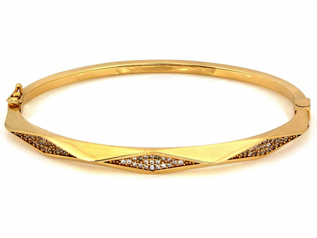 Bransoletka złota sztywna delikatna subtelna