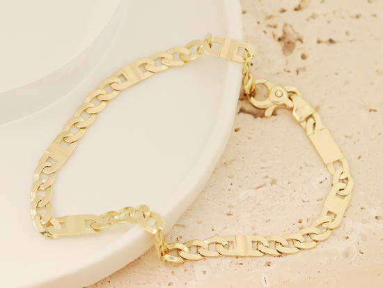 Bransoletka złota gruba pancerka