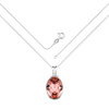 Naszyjnik srebrny 925 Swarovski - elipsa 