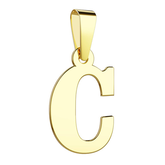 Złota literka C - mała zawieszka 333