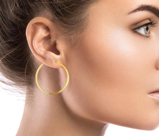 Złote kolczyki koła 375 - 44 mm