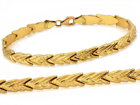 Bransoletka złota elementowa