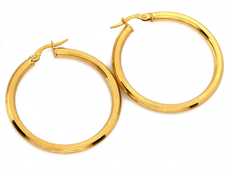 Złote kolczyki duże koła 38mm