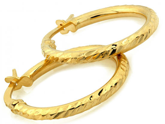 Kolczyki złote koła zawsze modne 20mm