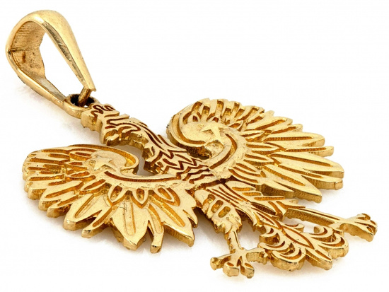 Zawieszka złota orzeł w koronie