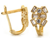 Złote kolczyki angielskie delikatne z cyrkoniami