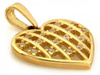 Zawieszka złota ażurowe serce z cyrkoniami