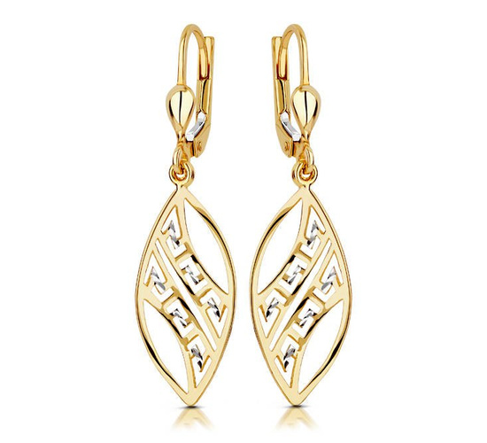 Złote kolczyki 375 greckie - wiszące