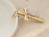 Zawieszka złota dwukolorowy krzyżyk
