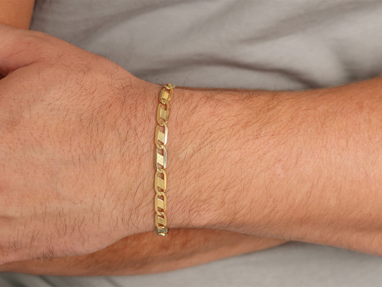 Złota bransoletka duże ogniwa efektowna