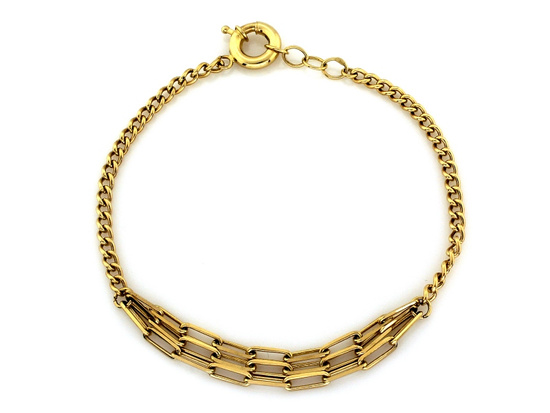 Bransoletka złota łańcuszkowa regulowana długość