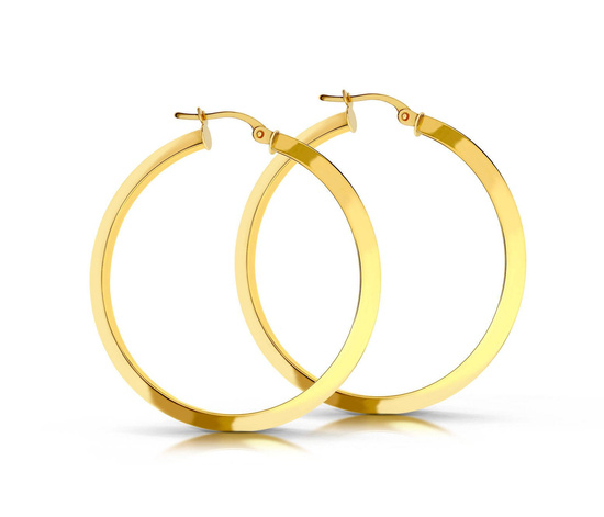 Złote kolczyki koła 333 - 40 mm