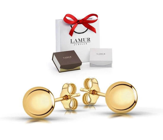 Złote kolczyki 585 - kulki, kuleczki