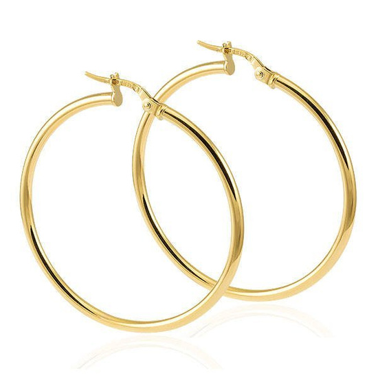 Złote kolczyki koła 585 - 28 mm