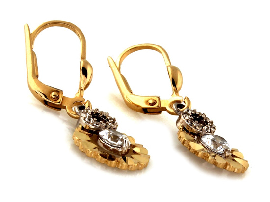 Kolczyki złote angielskie delikatne wiszące