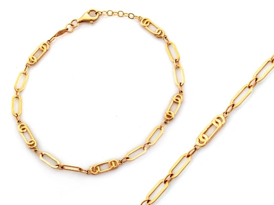 Bransoletka złota z dużych ogniw modna na czasie