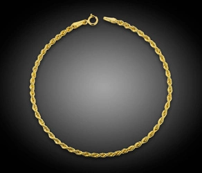 Złota bransoletka 585 kordel korda