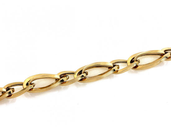Gruba złota bransoletka duże ogniwa