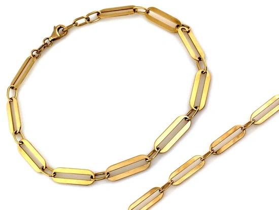 Bransoletka złota modna z dużych ogniw
