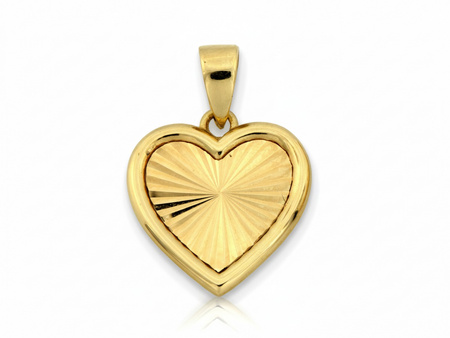 Zawieszka złote serce frezowane zdobione