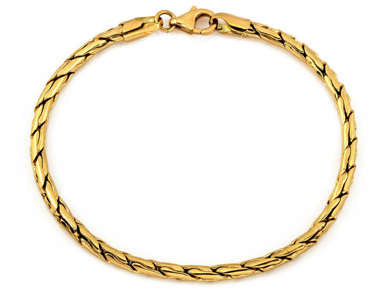 Bransoletka złota gruba elementowa