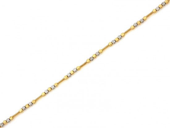 Bransoletka złota z kostkami z rureczkami