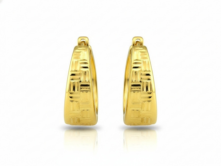 Kolczyki złote kółka diamenowane