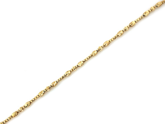 Bransoletka złota z frezowanych kulek błyszcząca