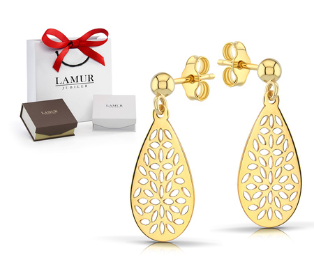 Złote kolczyki 585 - wiszące