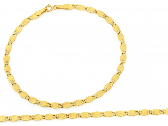 Złota bransoletka owalne blaszki