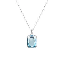 Naszyjnik srebrny 925 Swarovski - prostokąt