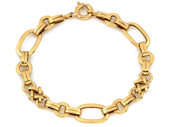 Efektowna gruba bransoleta z dużych geometrycznych ogniw