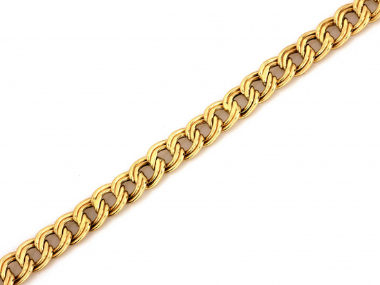 Złota bransoletka z dużych podwójnych ogniw