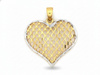 Złota zawieszka serce ażurowe duże