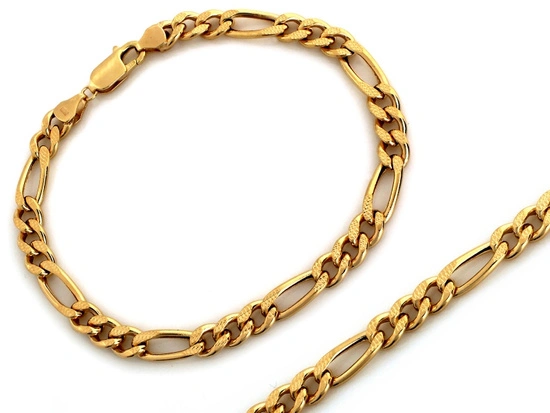 Bransoletka złota łańcuszkowa figaro