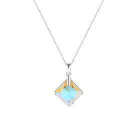 Naszyjnik srebrny 925 Swarovski - kwadrat