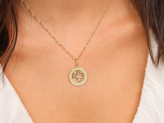 Złoty zodiak Rak zawieszka wisiorek