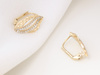 Złote kolczyki angielskie zapięcie z cyrkoniami