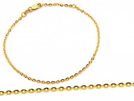 Delikatna złota bransoletka łańcuszkowa ankier 2mm