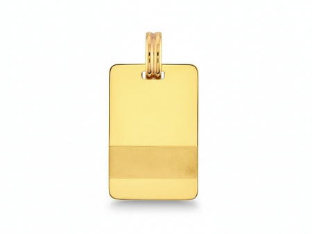 Złota męska zawieszka pod grawer