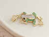 Zawieszka złota żaba bogato wysadzana cyrkoniami