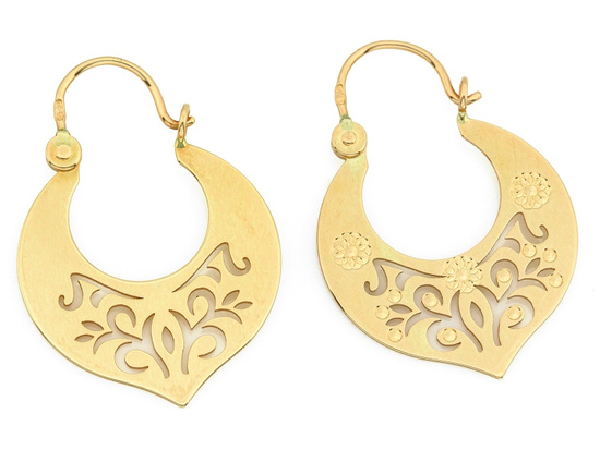 Kolczyki złote ażurowe idealne dla mamy