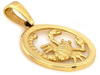 Zawieszka złota Skorpion okrągły zodiak