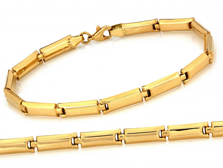 Bransoletka złota z dmuchanych podłużnych elementów