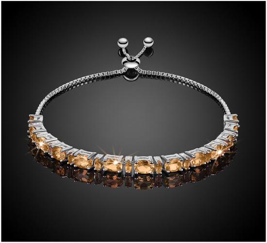 Bransoletka srebrna 925 z 23 naturalnymi południowoamerykańskimi cytrynami