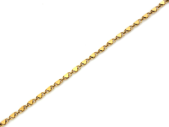 Bransoletka złota z malutkich serc ażurowa