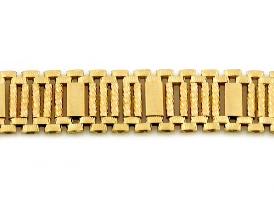 Bransoleta złota szeroka taśma