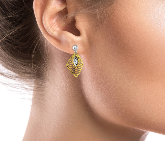 Złote kolczyki 585 - wiszące