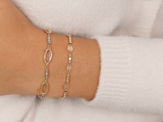 Bransoletka złota na każdą okazję dwukolorowa