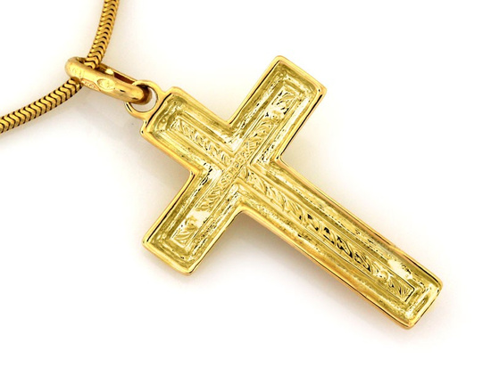 Krzyżyk z JEZUSEM ze złota